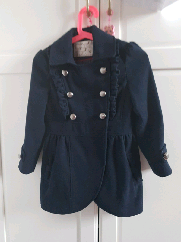 TU girls coat navy 5/6/7 age | in 